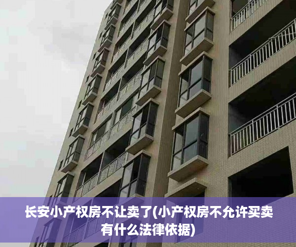 长安小产权房不让卖了(小产权房不允许买卖有什么法律依据)