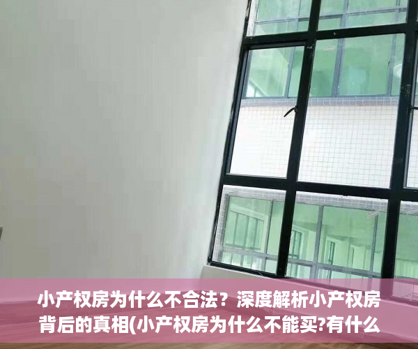 小产权房为什么不合法？深度解析小产权房背后的真相(小产权房为什么不能买?有什么风险吗)