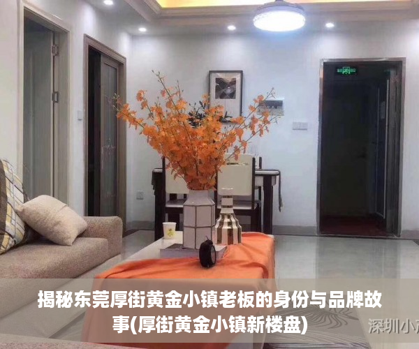 揭秘东莞厚街黄金小镇老板的身份与品牌故事(厚街黄金小镇新楼盘)