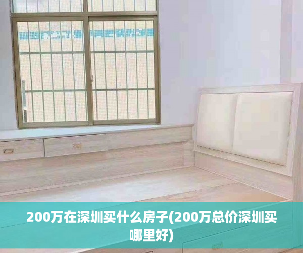 200万在深圳买什么房子(200万总价深圳买哪里好)