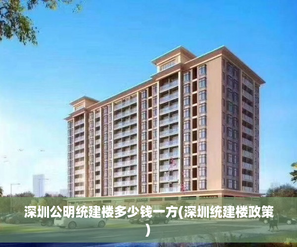 深圳公明统建楼多少钱一方(深圳统建楼政策)