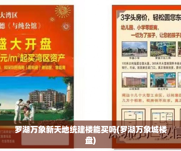 罗湖万象新天地统建楼能买吗(罗湖万象城楼盘)