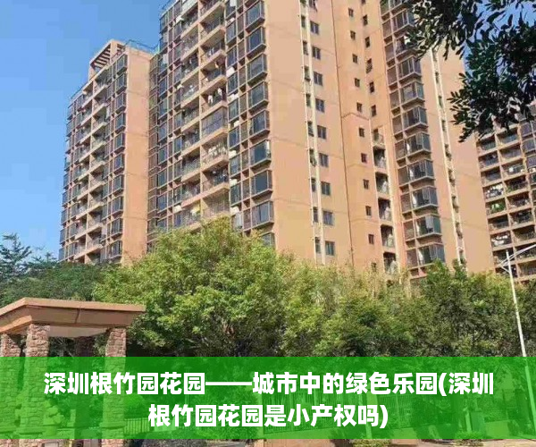 深圳根竹园花园——城市中的绿色乐园(深圳根竹园花园是小产权吗)