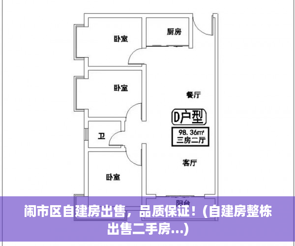 闹市区自建房出售，品质保证！(自建房整栋出售二手房...)