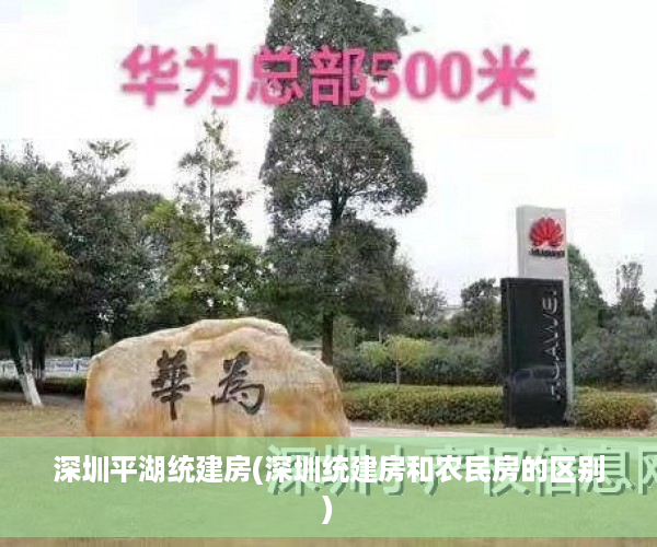 深圳平湖统建房(深圳统建房和农民房的区别)