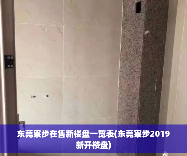 东莞寮步在售新楼盘一览表(东莞寮步2019新开楼盘)